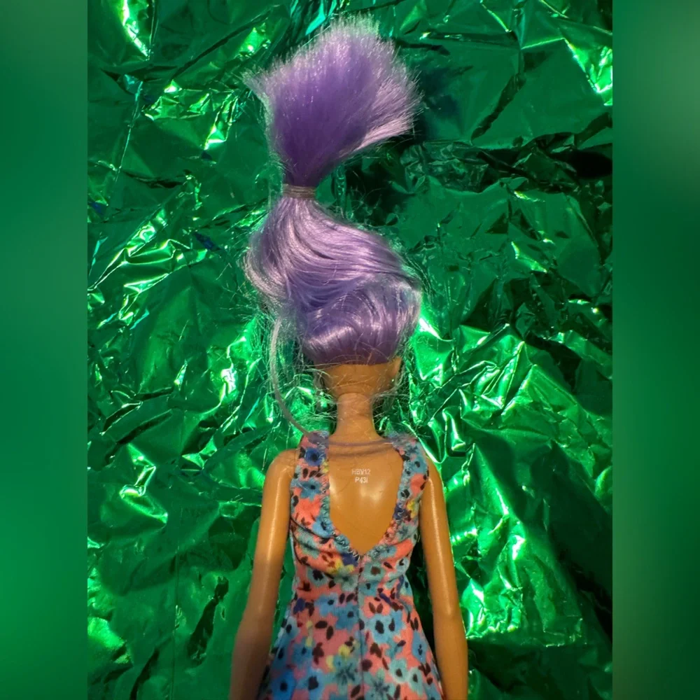 Barbie Fashionista purple haired punk rock Barbie doll